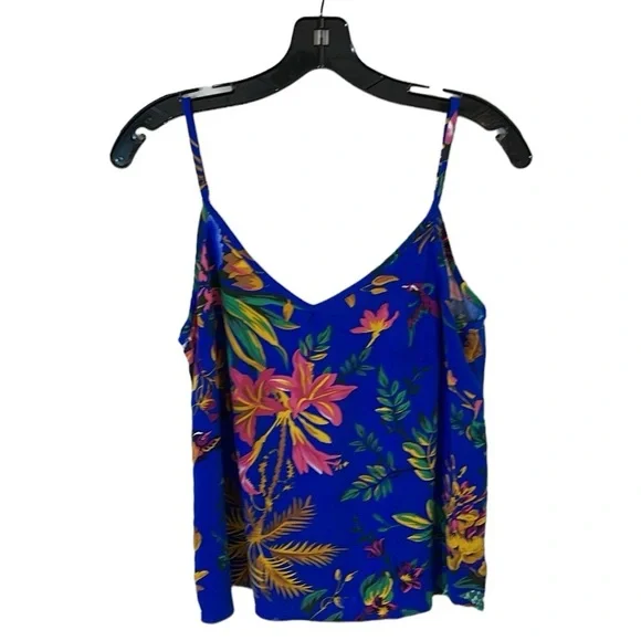 Cynthia Rowley Blue Tropical Floral Tank Top Size Small NWT - Picture 17 of 17
